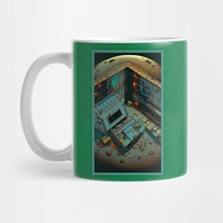 Moon Base - 1970s Retro Art Mug